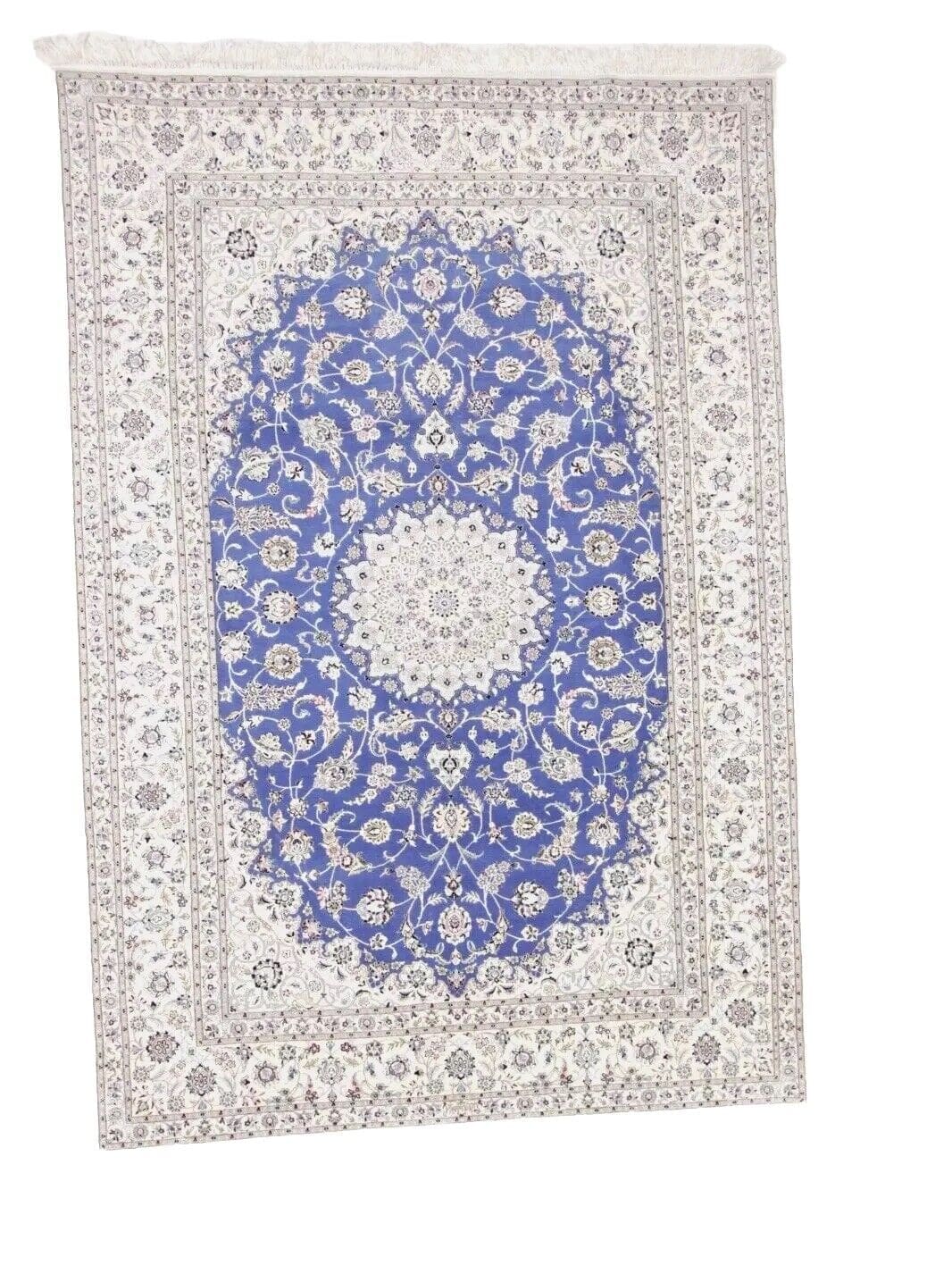 Wunderschöner Perserteppich Super Nain 6 La, 303 x 208 cm, ca. 1000 Knoten/m², luxuriöser Charakter, 80% Korkwolle, 20% Naturseide, handgeknüpft