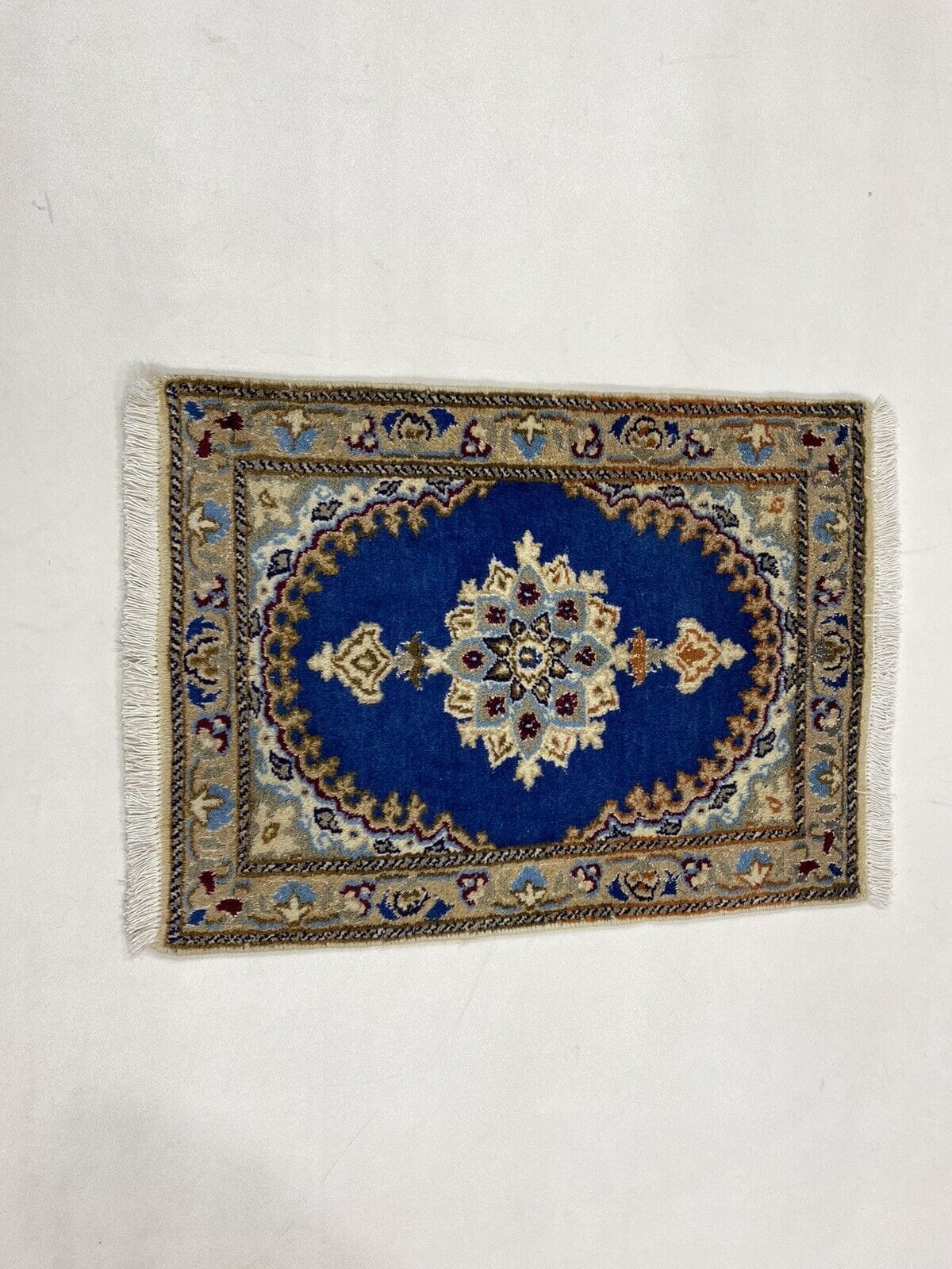 Perserteppich Nain 60 x 40 cm, 300.000 Knoten/m², 100% Wolle, handgeknüpft
