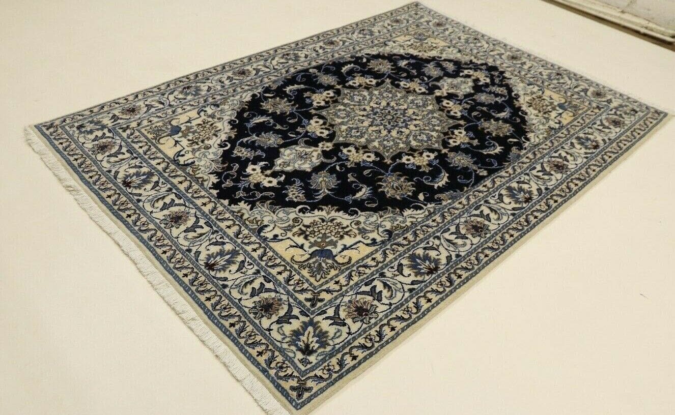 Orientteppich Super Nain 206x147 CM, 300.000 Knoten/m² - Top Qualität, handgeknüpft, Perserteppich