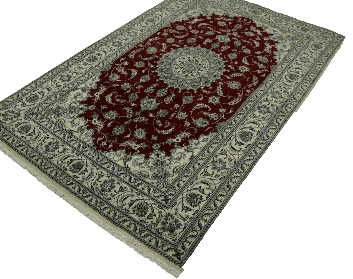 Wunderschöner Perserteppich Nain mit Seide 293 x 198 cm – ca. 300.000 Knoten/m² – Neu – handgeknüpft – Perserteppich