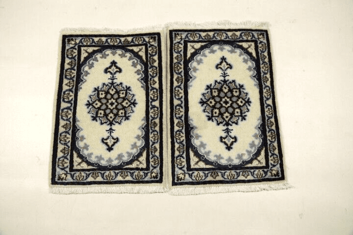 (Verkauft) Perserteppich Nain 60x40 cm, 300.000 Knoten/m², 95% Schurwolle, 5% Seide, handgeknüpft