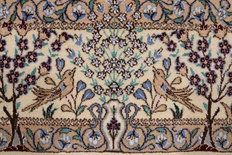 Wunderschöner Perserteppich Super Nain 6 La 227x153 cm – Handgeknüpft, 850.000-1000000 Knoten/m², 80% Korkwolle & 20% Naturseide, Perfekte Qualität – Handgeknüpft...