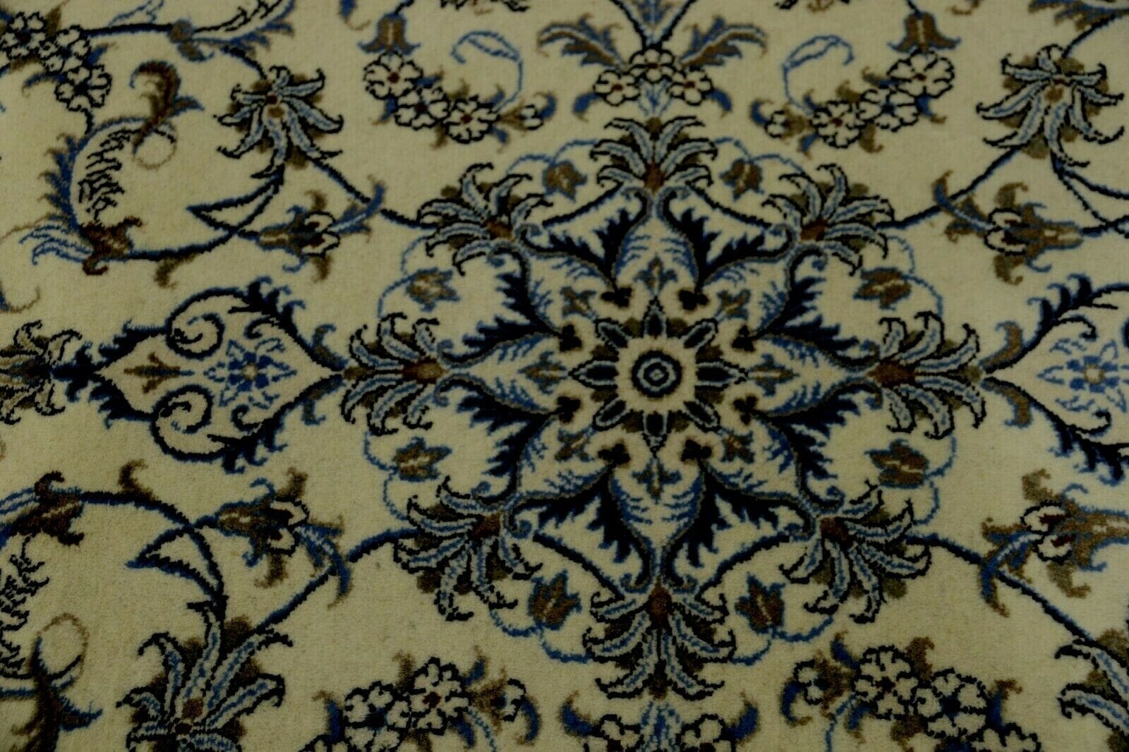 Wunderschöner Super Nain Perserteppich (142 x 86 cm) – ca. 300.000 Knoten/m², 90% Schurwolle, Top Zustand, handgeknüpft