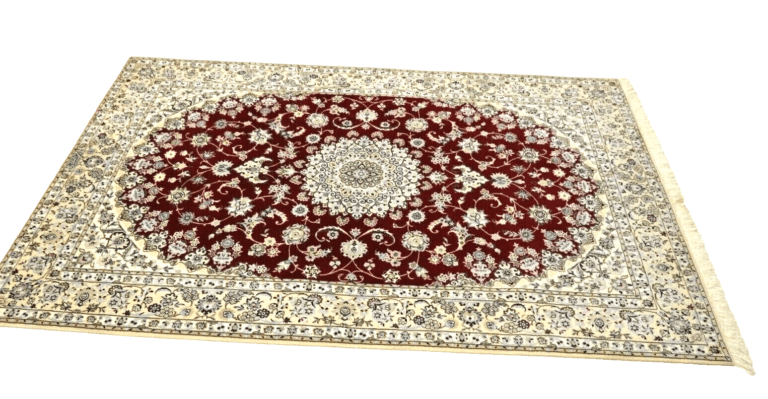 Wunderschöner Perserteppich Super Nain 6 La, 241 x 156 cm, ca. 850.000 - 1000000 Knoten/m², Handgeknüpft, Edles Unikat, Top Qualität, Neu