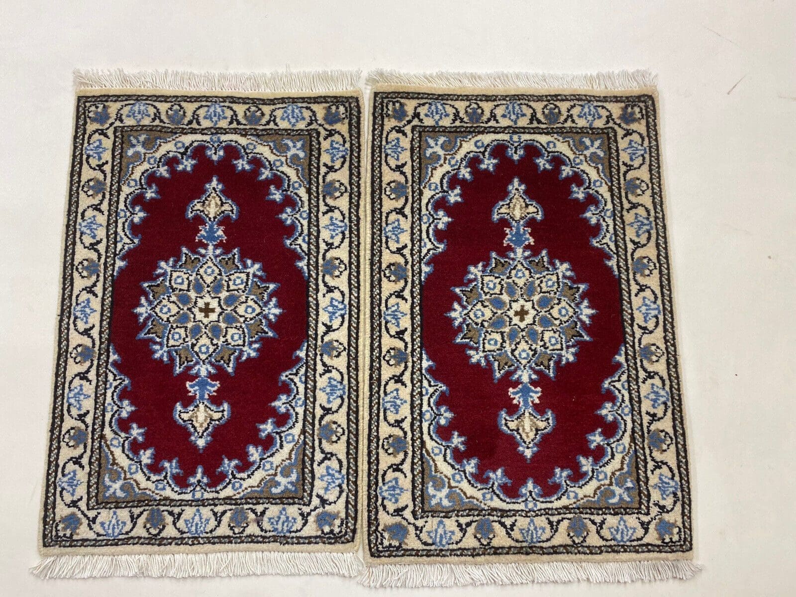 Wunderschöner Perserteppich Nain (60 x 40 cm) – 300.000 Knoten/m² – 90% Schurwolle & 10% Seide – handgeknüpft