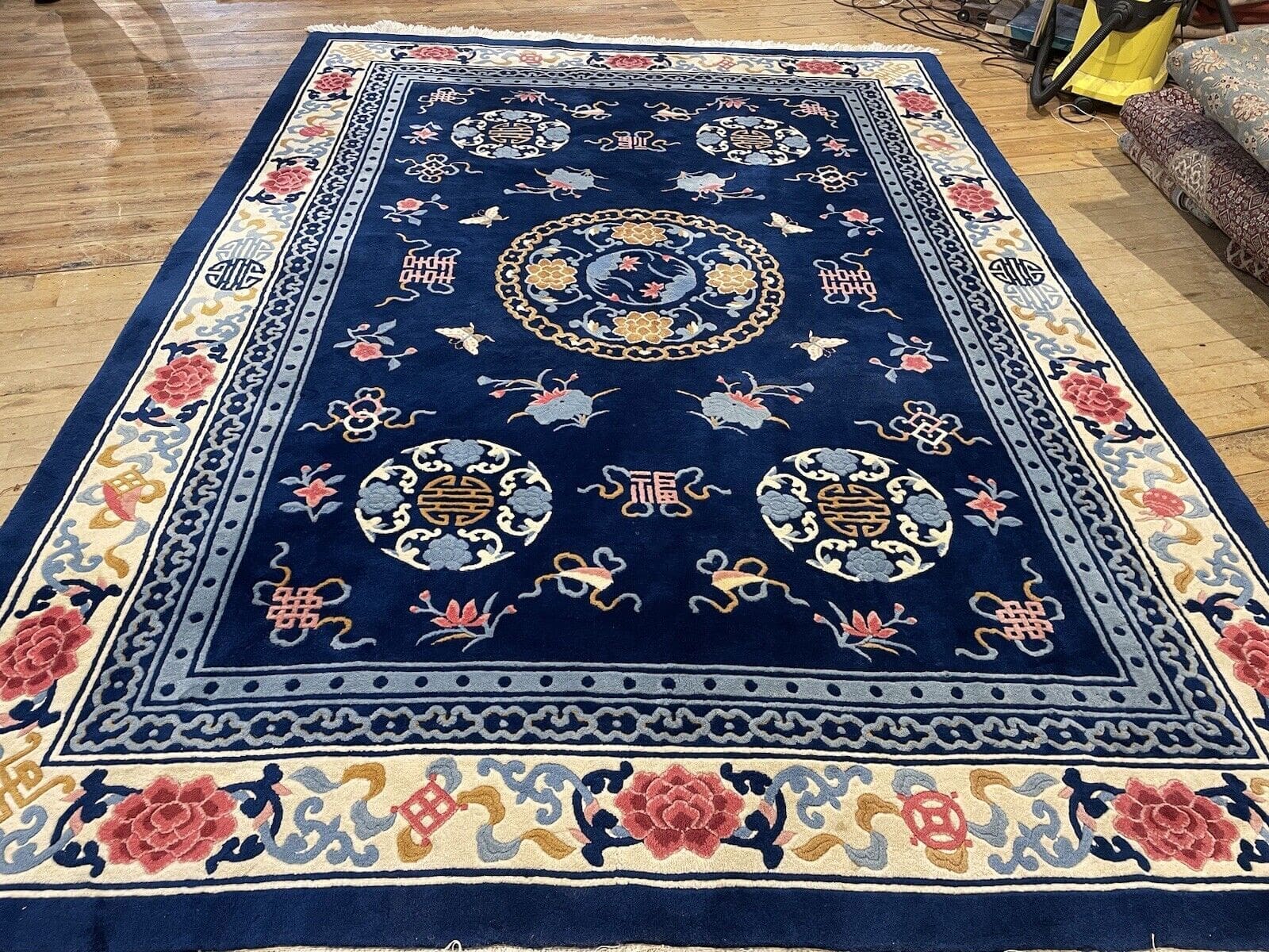 Exquisiter Peking Antik Liebhaber Stück Teppich 250x350 cm – Seltenes Design, Handgeknüpft, Perserteppich
