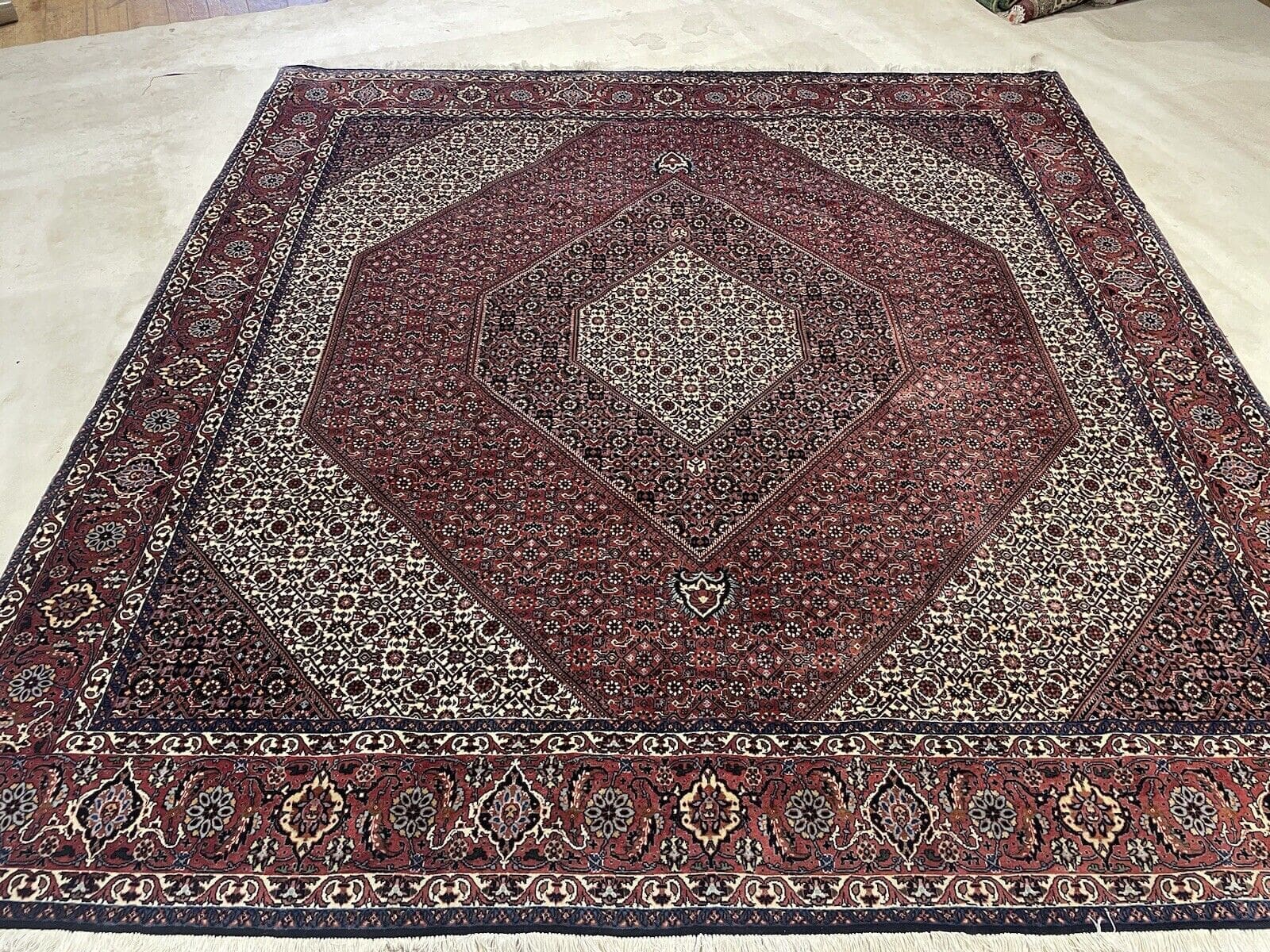 Perserteppich Original Bijar - Sehr Fein, Top Qualität, Rost Braun, 300x250 cm, Handgeknüpft