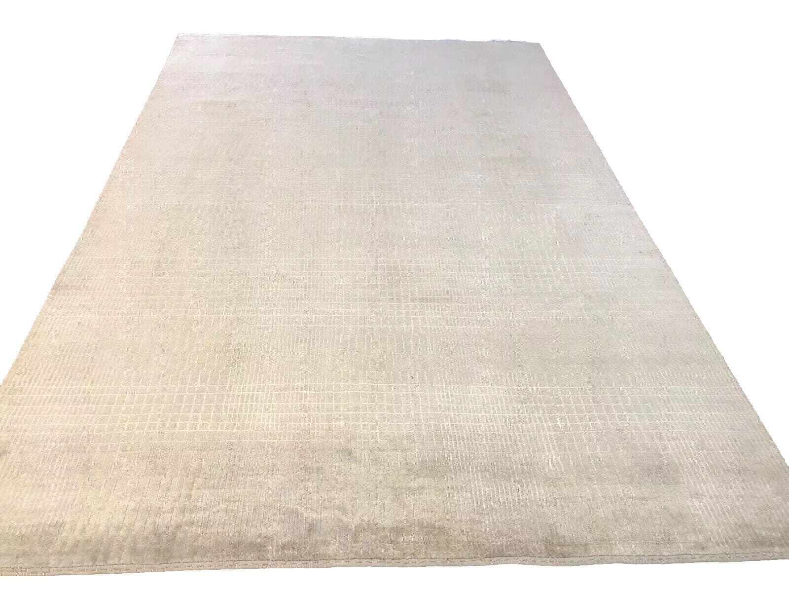 Moderner Loribaft Perserteppich 300x200 cm - 7mm Florhöhe, hochwertige Verarbeitung in Beige, handgeknüpft