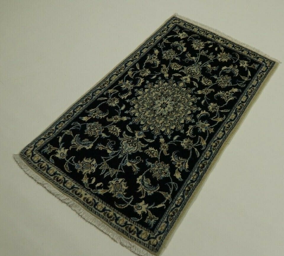 Wunderschöner Orientteppich Super Nain 148 x 90 cm, 300.000 Knoten/m², 100% Schurwolle, handgeknüpft, Perserteppich