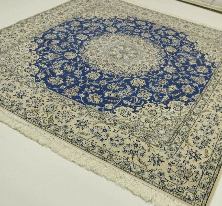Wunderschöner Perserteppich Super Nain 6 La – 243 x 200 cm, 850.000-1.000.000 Knoten/m², 80% Korkwolle & 20% Naturseide, handgeknüpft