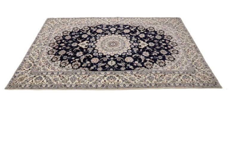 Wunderschöner Perserteppich Super Nain 6 La 254 x 168 cm, 850.000 - 1000000 Knoten/m², 80% Korkwolle & 20% Naturseide, Handgeknüpft, Perserteppich