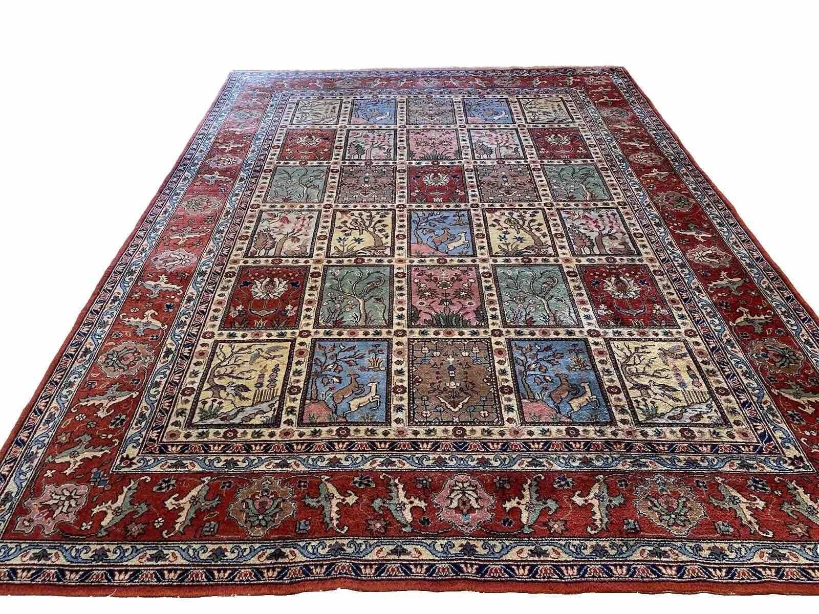 Türkischer Perserteppich 335x250 cm – Florales Garten-Muster, Reine Schurwolle, Handgeknüpft