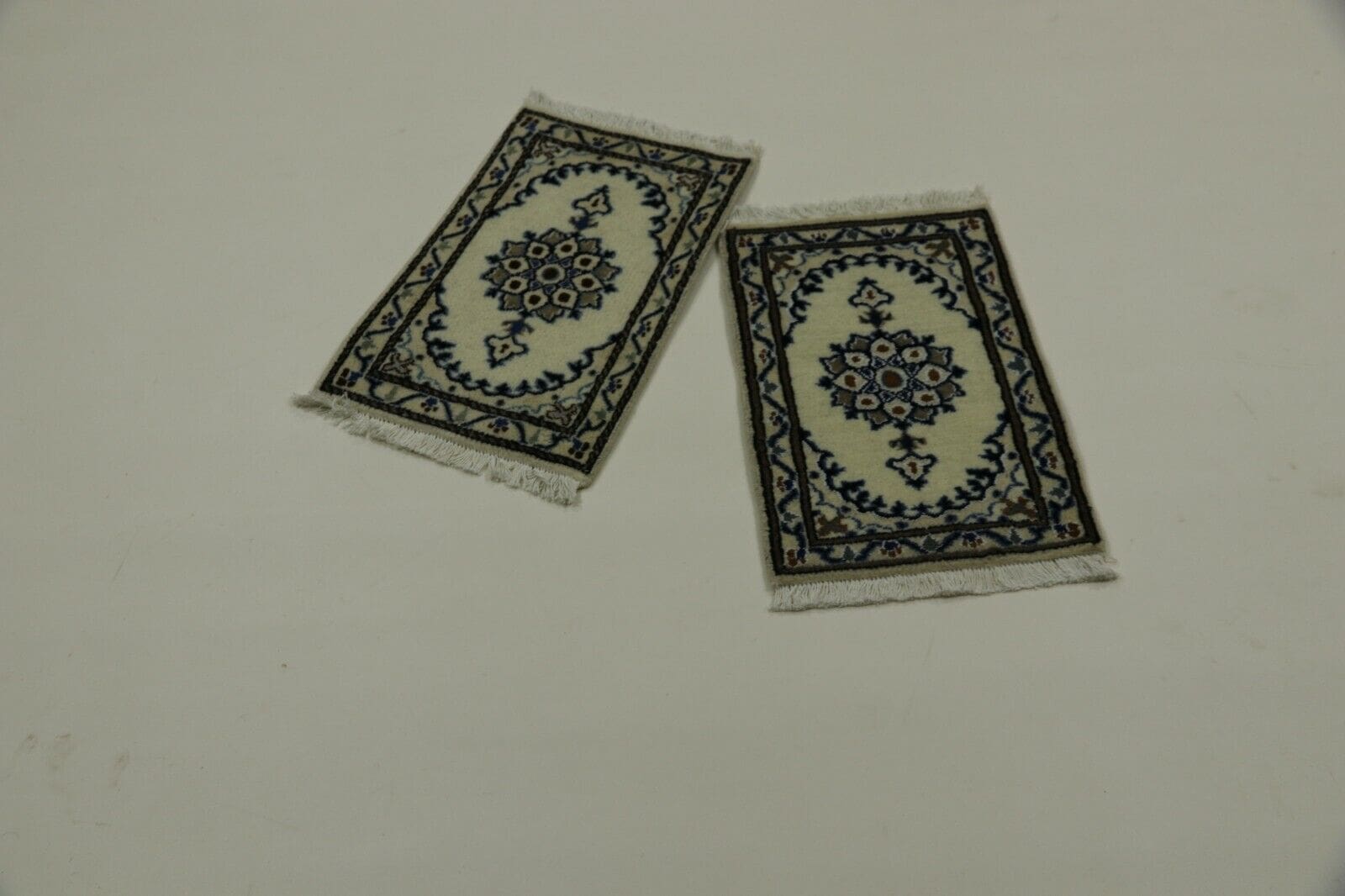 2 x 60 x 40 cm Perserteppich Moud - 300.000 Knoten/m² - 95% Schurwolle & 5% Seide - Handgeknüpft