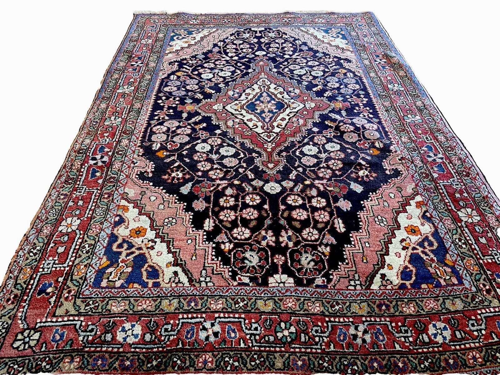 Perserteppich Antiker Sarough 167x110 cm - Reine Schurwolle, geprüft und professionell gewaschen, ideal für Liebhaber und Sammler - handgeknüpft