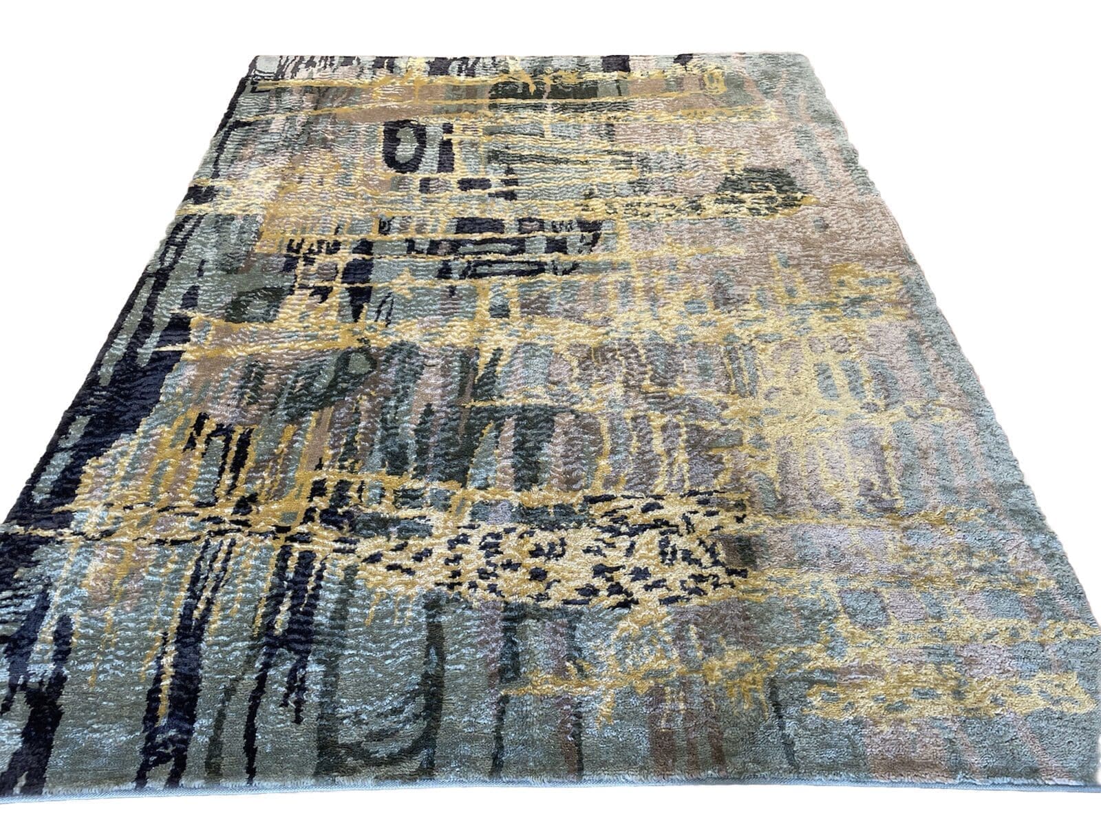 Moderner Türkischer Azari Teppich 245x188 - Handgeknüpft aus besonderer Schurwolle, dekorativ und hochwertig - Perserteppich handgeknüpft