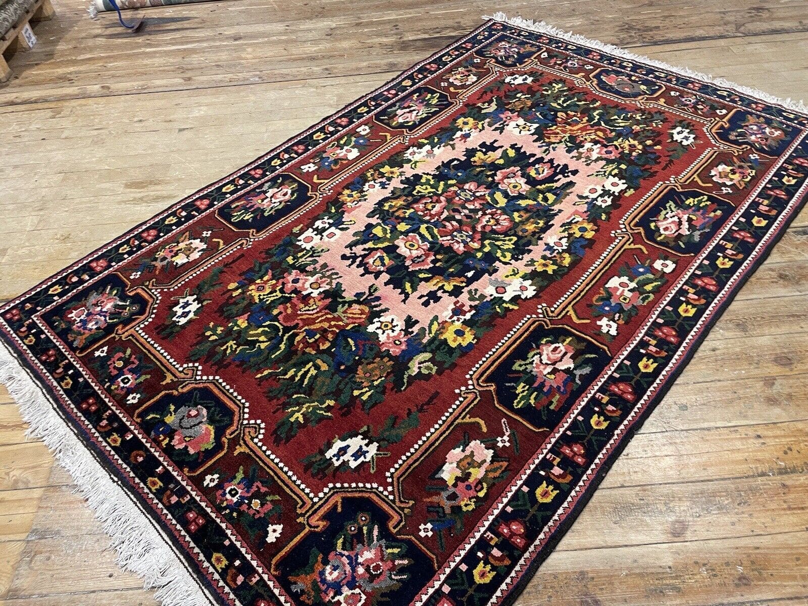 Hochwertiger handgeknüpfter alter Teppich 300x200 cm - Besonderes Armanibat-Muster, 6mm Florhöhe, Kazak Design - handgeknüpft, Perserteppich