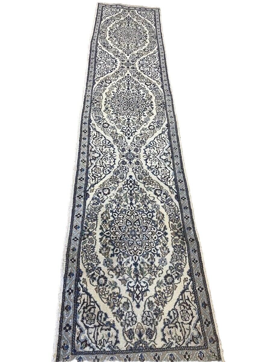 Perserteppich Moud 310x65 cm - Top Qualität, Florhöhe 8mm, handgeknüpft, durchgemustert Läufer