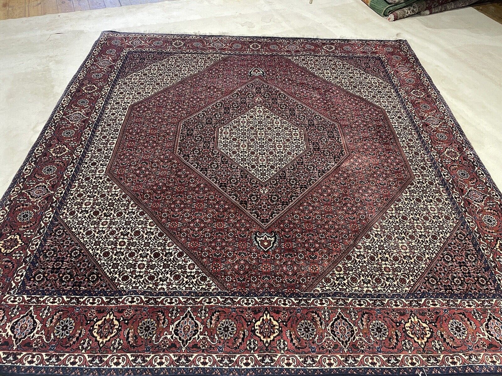 Perserteppich Original Bijar - Sehr Fein, Top Qualität, Rost Braun, 300x250 cm, Handgeknüpft