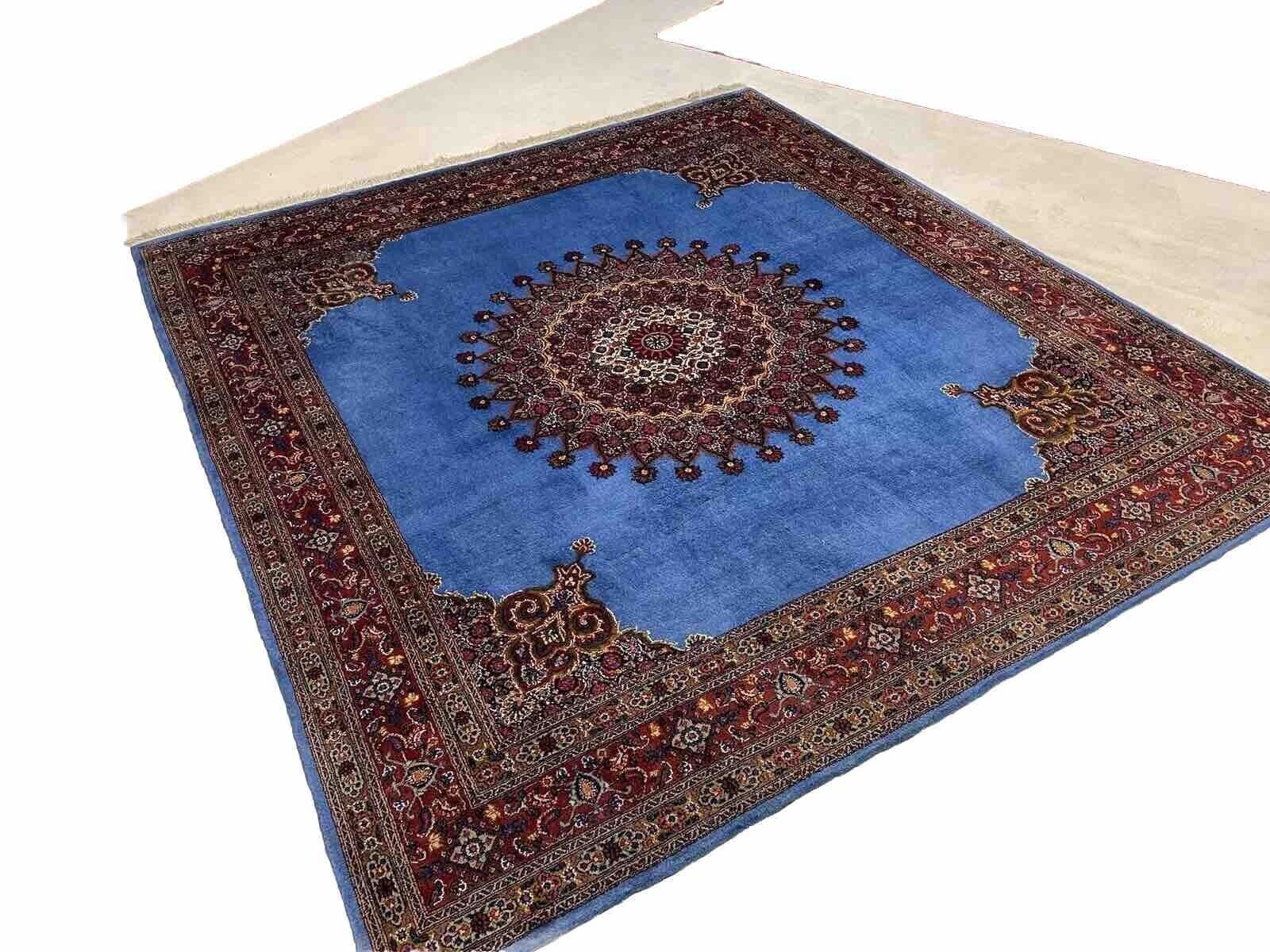 Perserteppich 225x220 cm - Extra Klasse Moud mit Seide Amini, ausgefallenes Design, sehr fein geknüpft, handgeknüpft