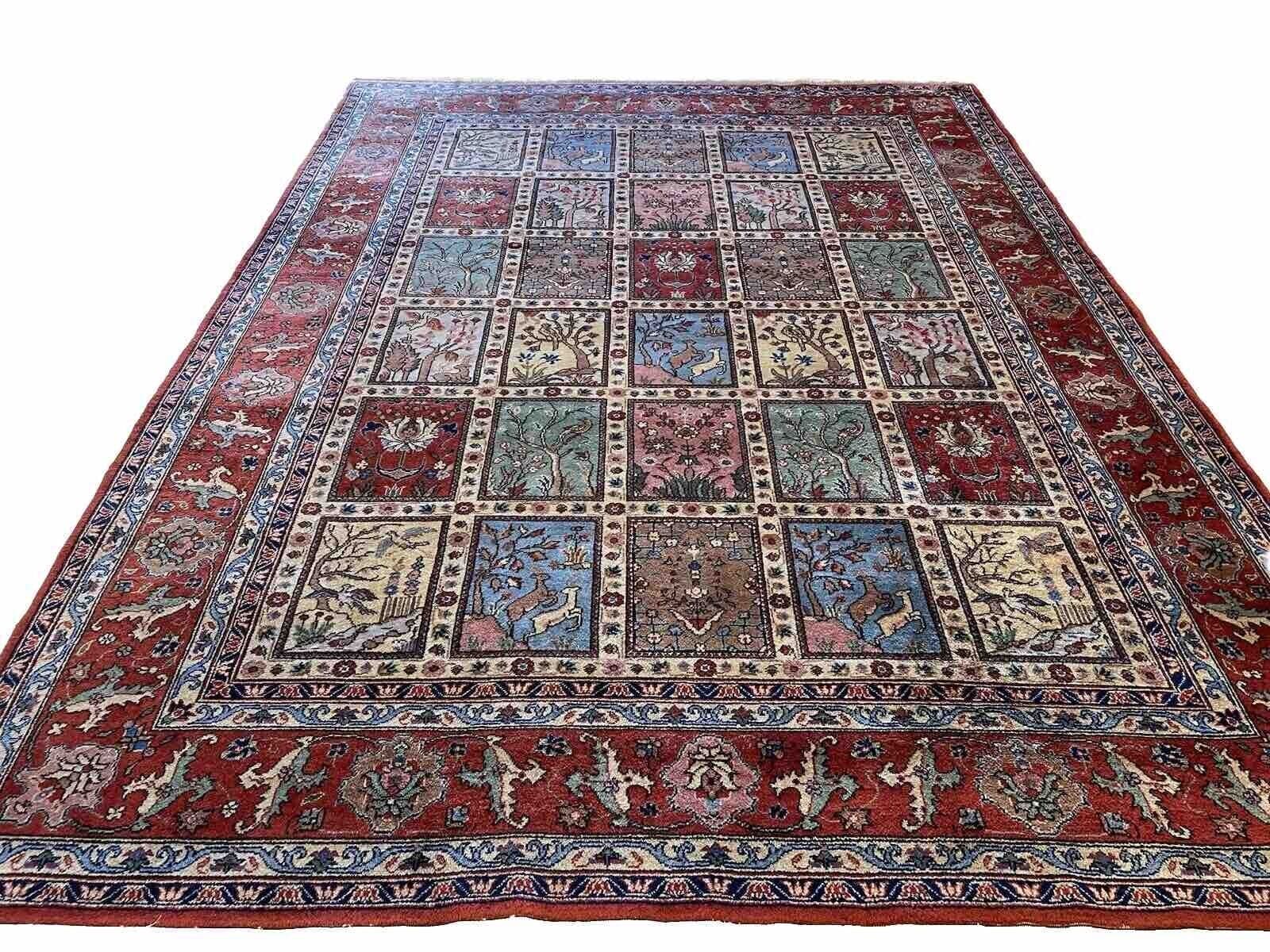 Türkischer Perserteppich 335x250 cm – Florales Garten-Muster, Reine Schurwolle, Handgeknüpft