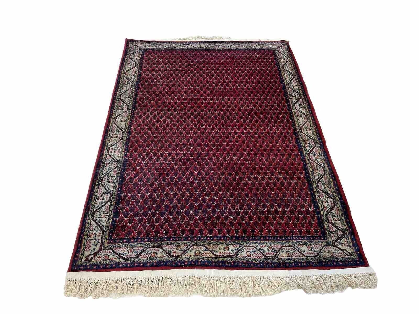 Original Sarough Mir Perserteppich - 165x120 cm - Handgeknüpft - Geometrisches Muster mit Medallion - Zeitloses Nomaden-Design - Top Qualität aus reiner Schurwolle