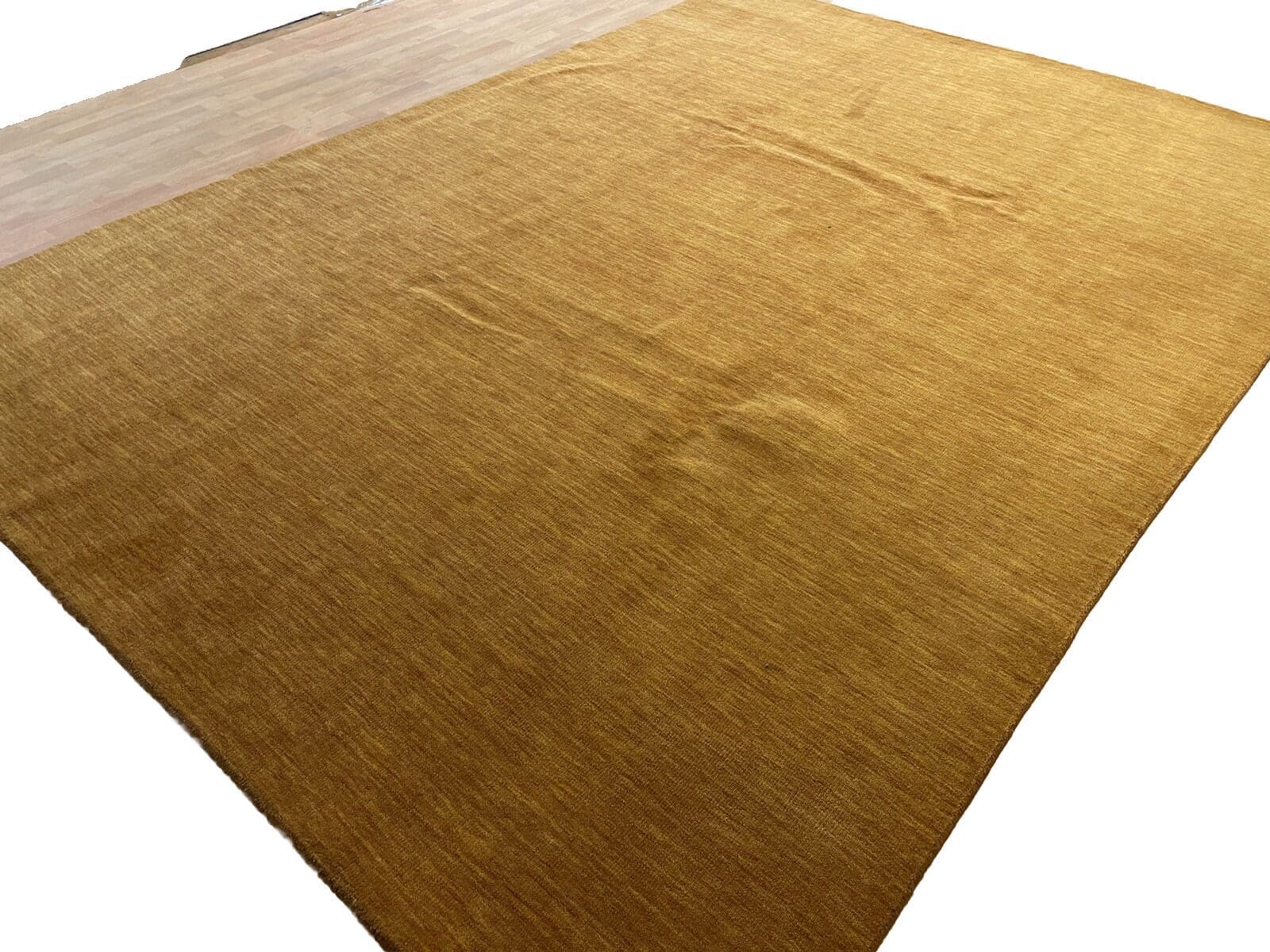 Klassischer Gabbeh Perserteppich 290x200 cm – Handgeknüpft, Senf Farbe, modernes Design, handgeknüpft, Perserteppich