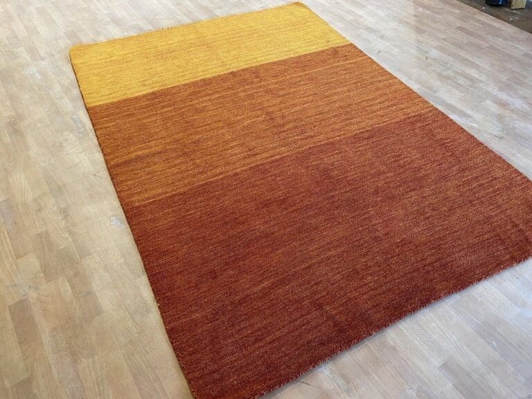 Klassischer Gabbeh Perserteppich im modernen Design, 245x170 cm, handgeknüpft, handgesponnen