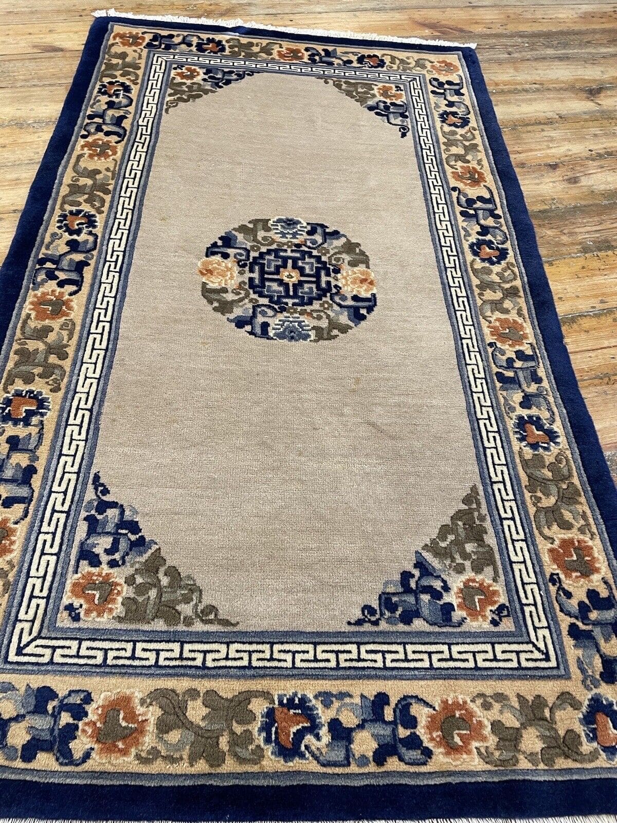 Antiker Peking Teppich – 157x90 cm – Reine Seide – Hochwertig & Top Design – Handgeknüpft – Perserteppich