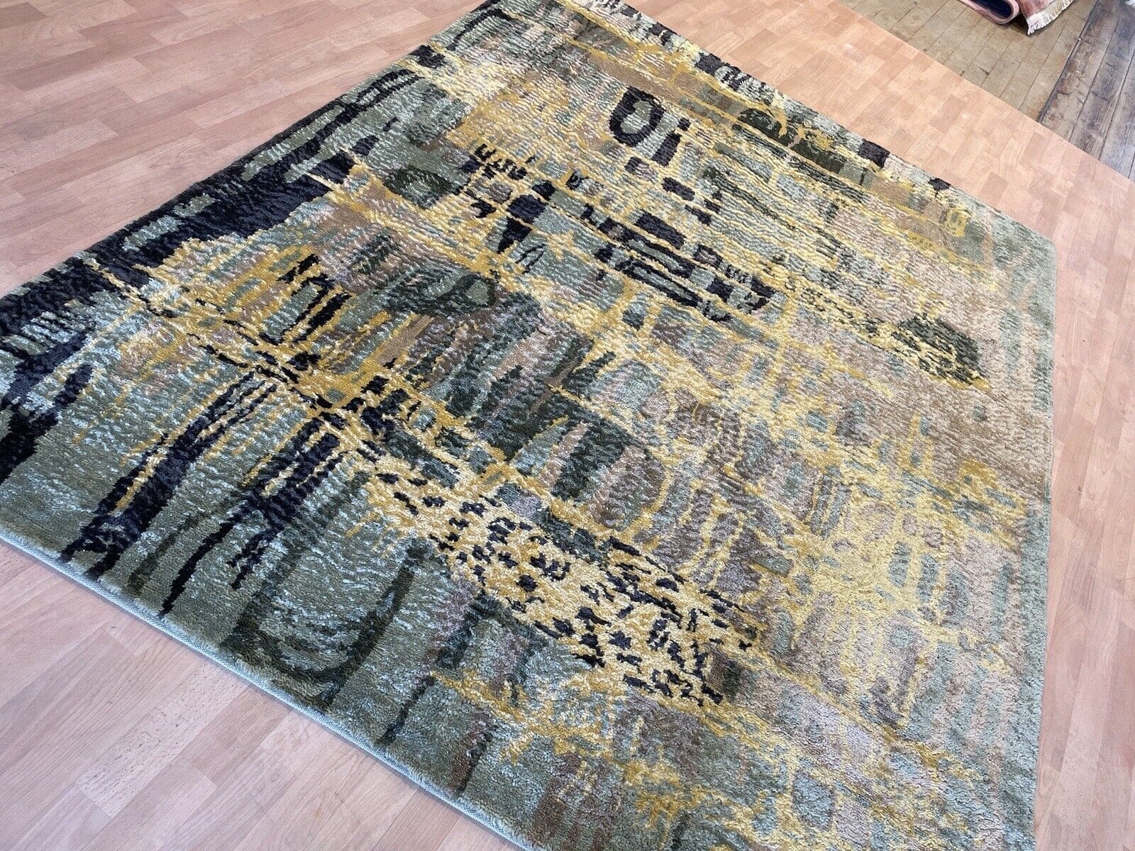 Moderner Türkischer Azari Teppich 245x188 - Handgeknüpft aus besonderer Schurwolle, dekorativ und hochwertig - Perserteppich handgeknüpft