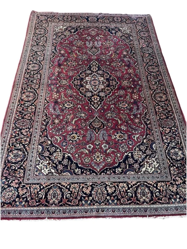 Antiker Perserteppich Keshan 210x140 cm – Top Zustand, 100% Wolle, Handgeknüpft