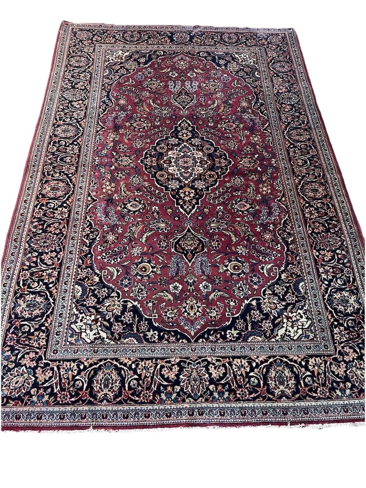 Antiker Perserteppich Keshan 210x140 cm – Top Zustand, 100% Wolle, Handgeknüpft