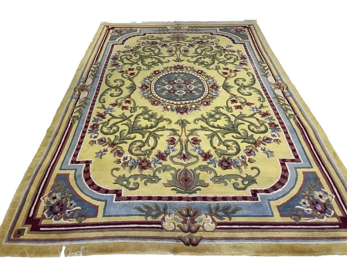 Nepal 1A Qualität Antik Teppich 270x185 cm - Seltene Musterung, Fußbodenheizung geeignet, handgeknüpft, Perserteppich