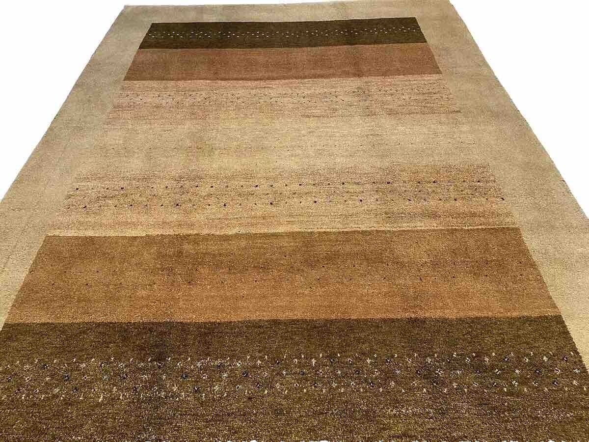 Gabbeh Teppich 250 x 350 cm – Handgeknüpft aus reiner Schafwolle, modernes Design, kinderfreundlich, 16 mm Florhöhe – Perserteppich
