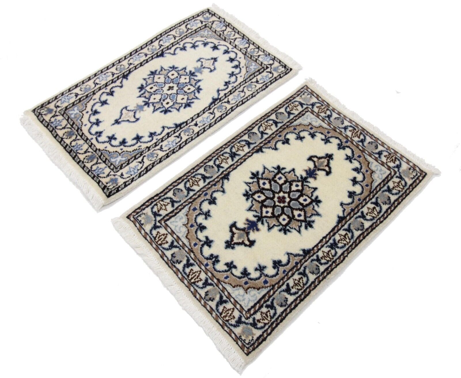 Original Perserteppich 2. Wahl Nain Poshti 40 cm x 60 cm – Top Zustand, handgeknüpft, Perserteppich