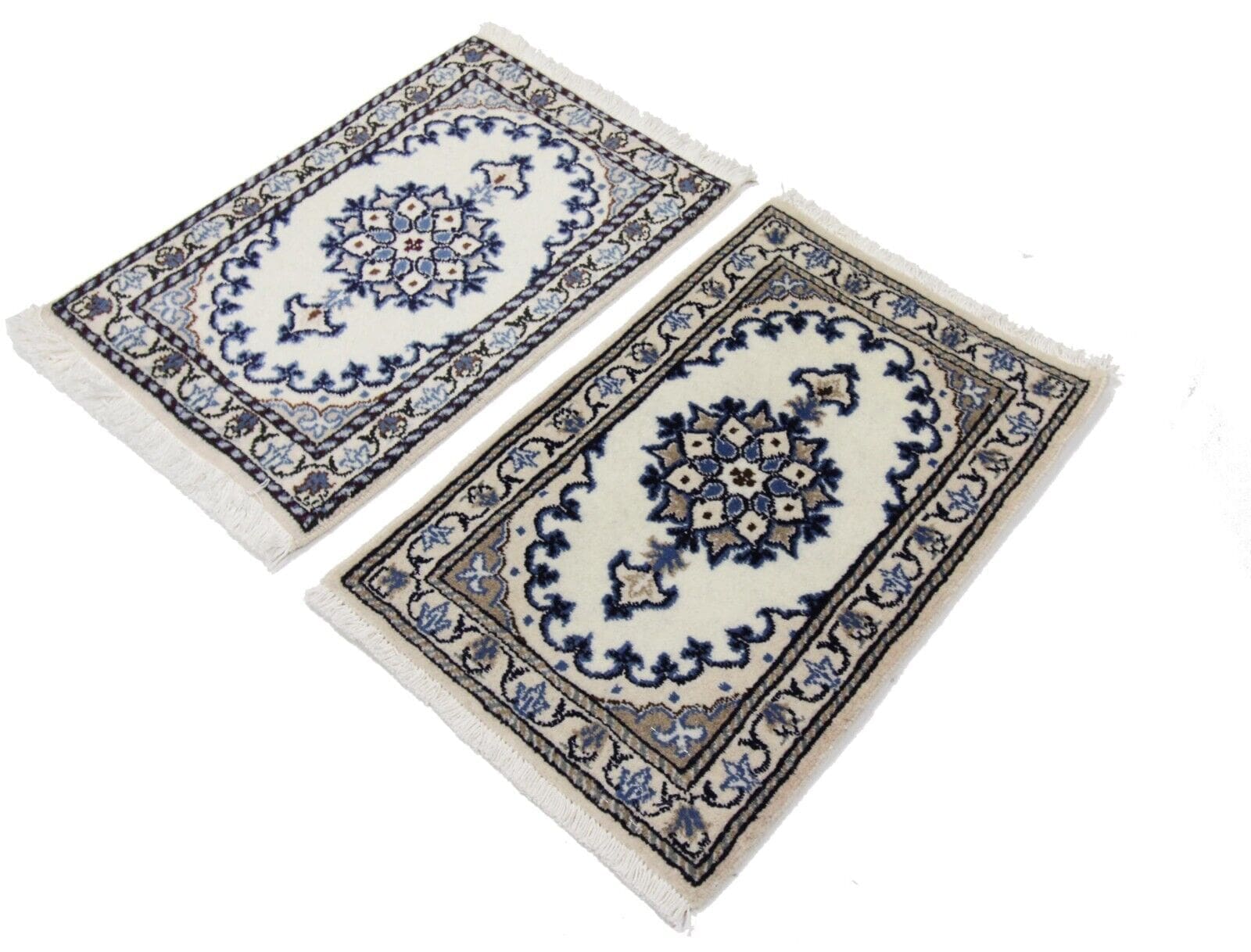 Original Perserteppich 2. Wahl Nain Poshti 40 cm x 60 cm - Top Zustand, Handgeknüpft, Perserteppich