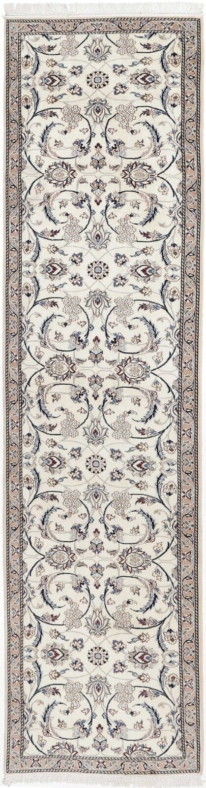 Original Perserteppich Nain 9 La Fein - 394 cm x 98 cm, Neuwertig, Top Zustand, handgeknüpft, Perserteppich Läufer