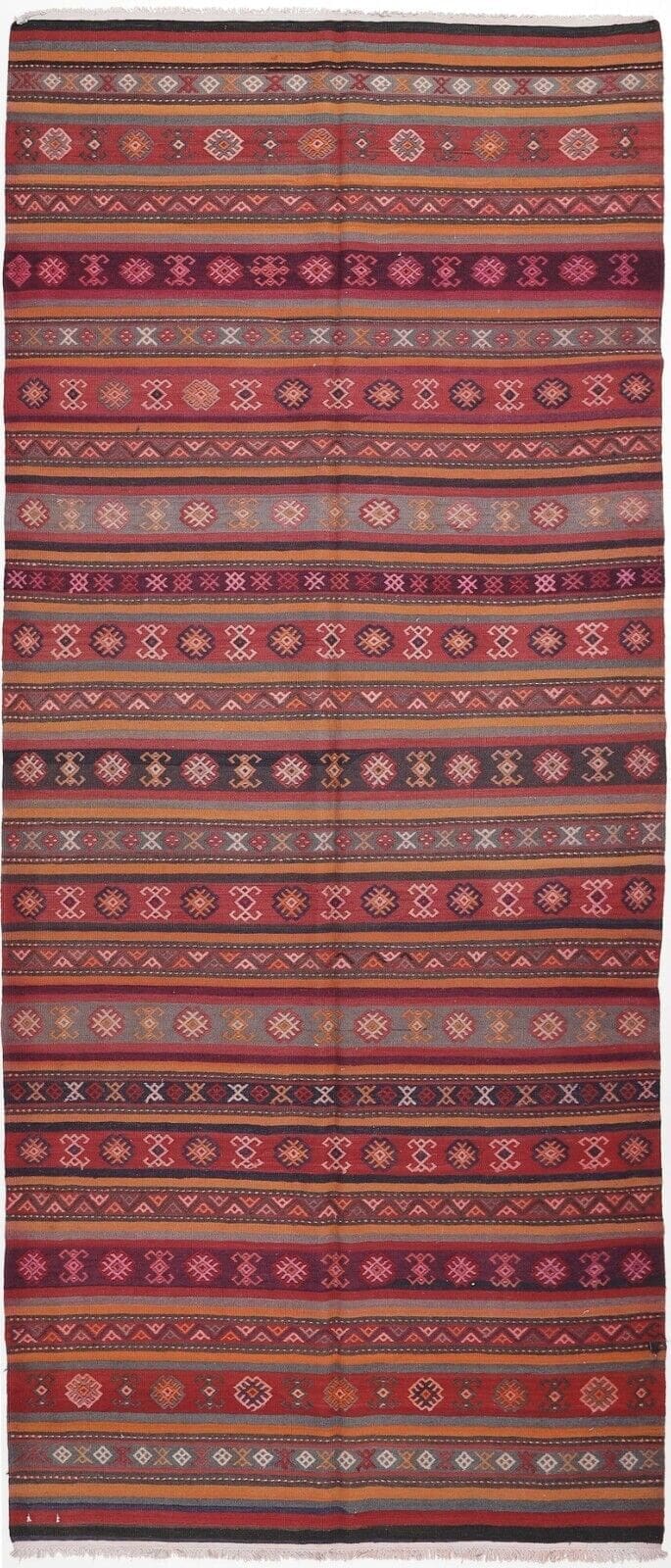Orientteppich Ghashghai Fars 415 cm x 180 cm - Handgewebter Modern Kelim, 100% Handgeknüpft, Hochwertige Wolle, Zufriedenheit Garantiert Läufer
