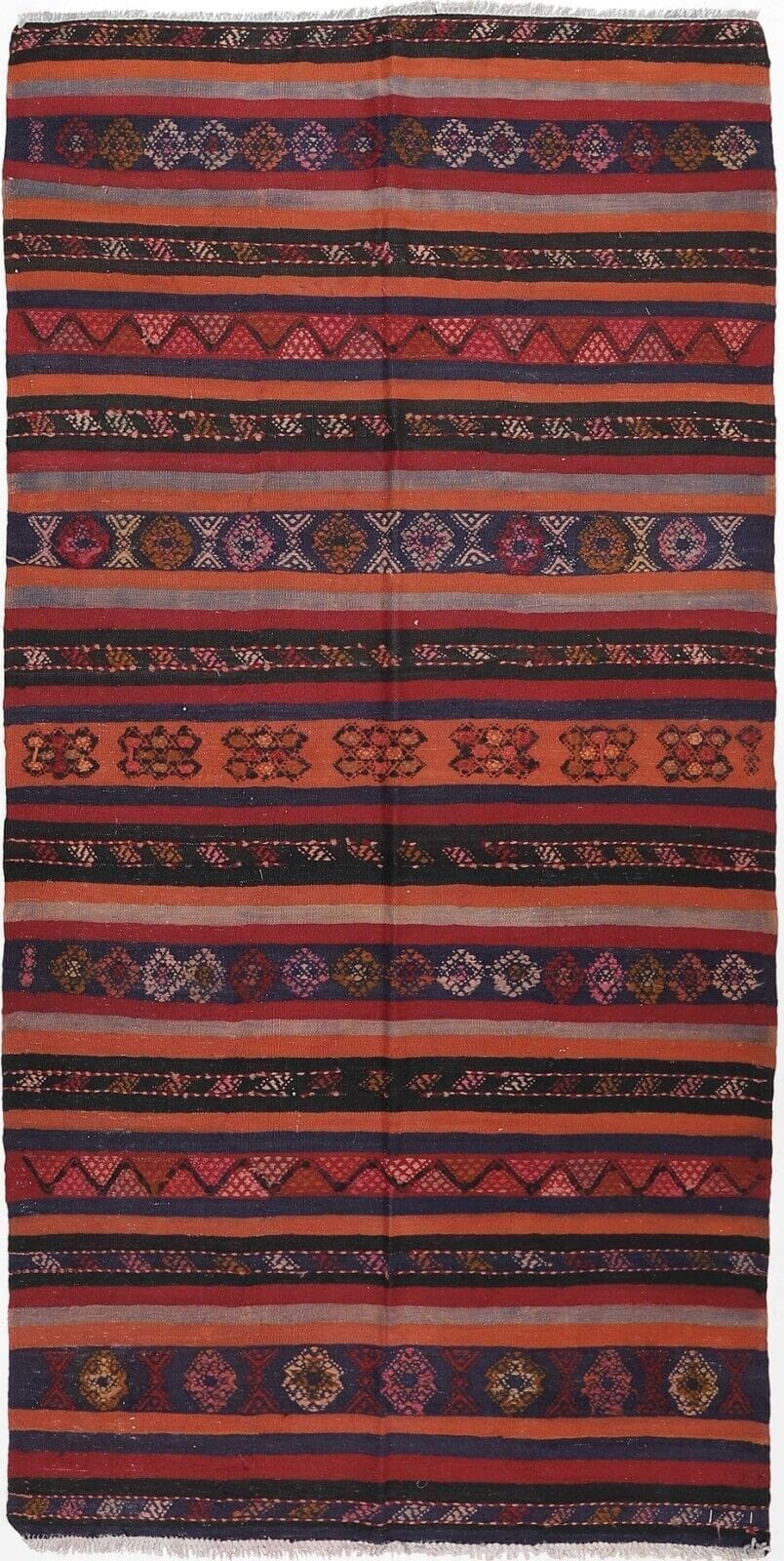 Orientteppich Ghashghai Fars 317 x 160 cm - Handgewebter Modern Kelim, 100% Handgeknüpft
