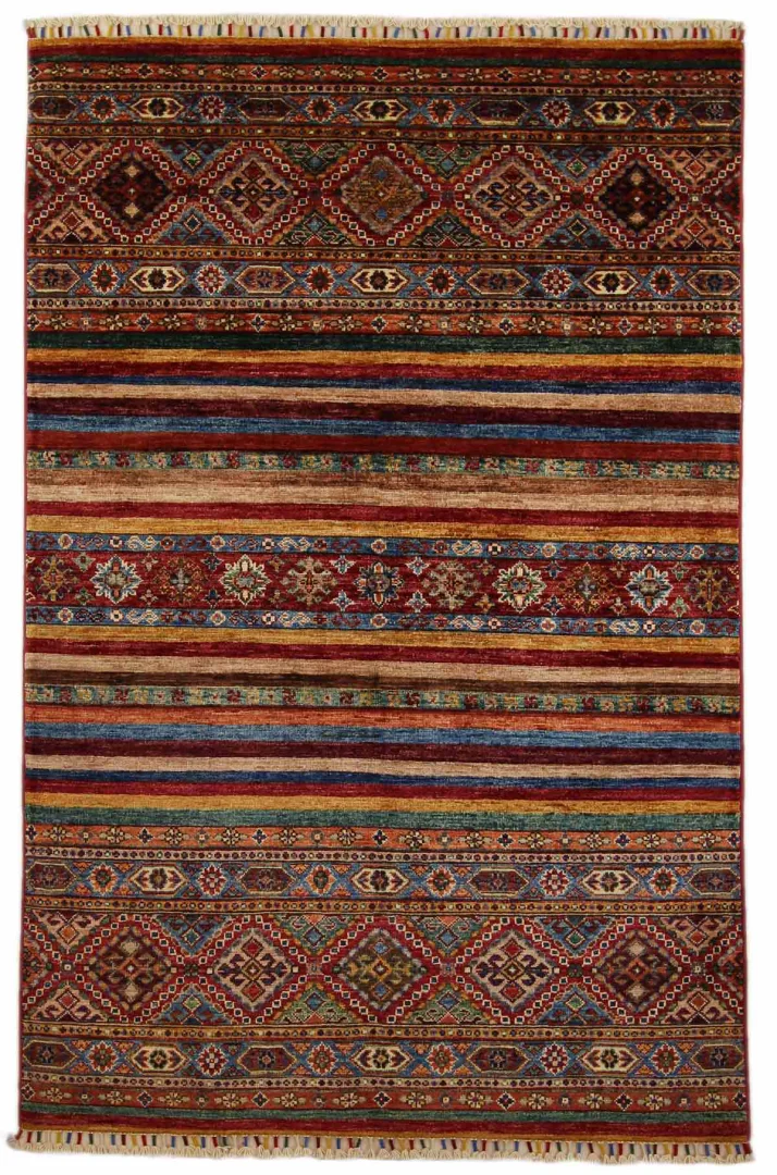 Ariana Ziegler Samarkand Teppich 187 x 122 cm – glänzende Schurwolle, hohe Langlebigkeit, für stark frequentierte Räume – handgeknüpft, Perserteppich