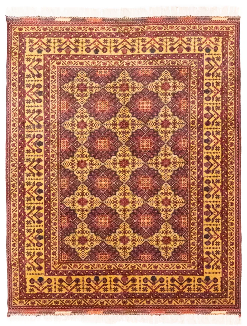 Ariana Ziegler Samarkand Teppich 190 x 152 cm - Hochwertige, glänzende Schurwolle, ideal für stark frequentierte Räume - handgeknüpft - Perserteppich