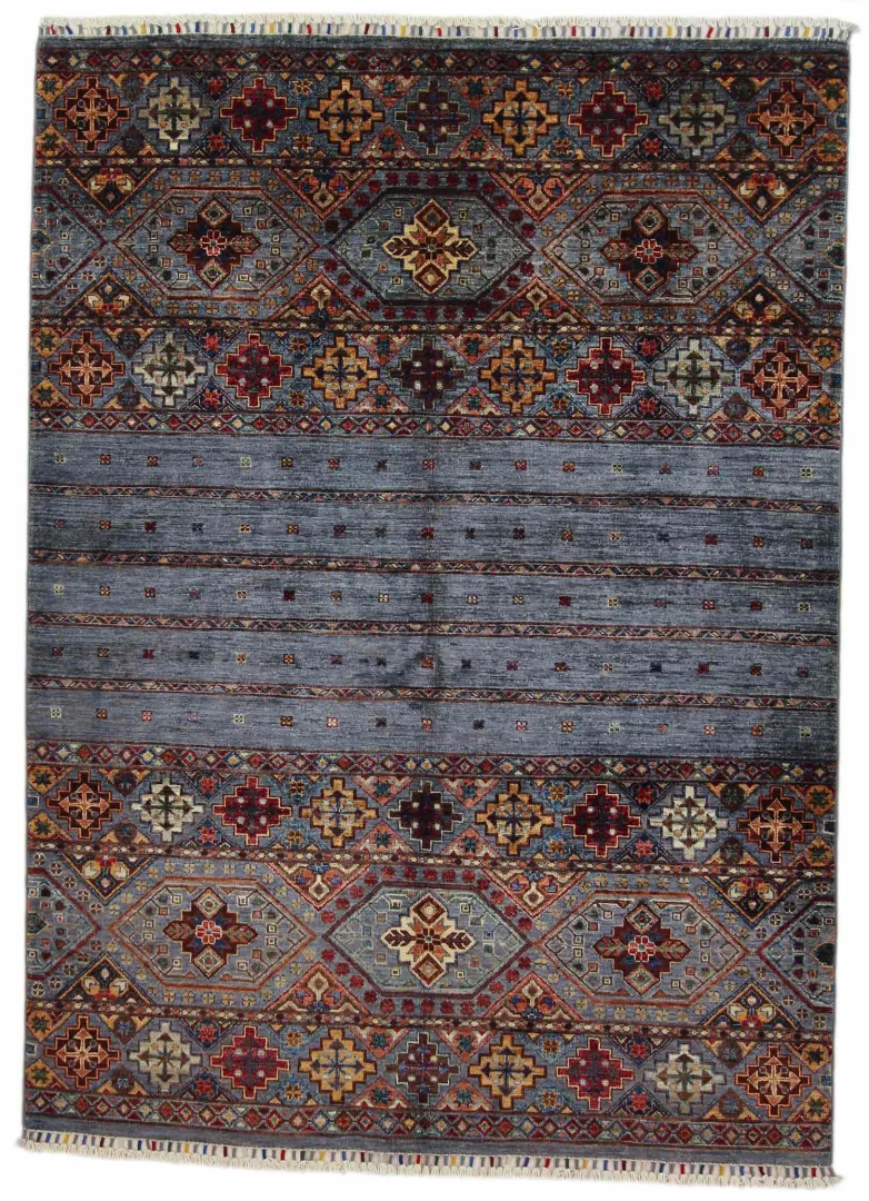 Ariana Ziegler Teppich 215 x 156 cm – glänzende Schurwolle, langlebig und vielseitig, handgeknüpft, Perserteppich