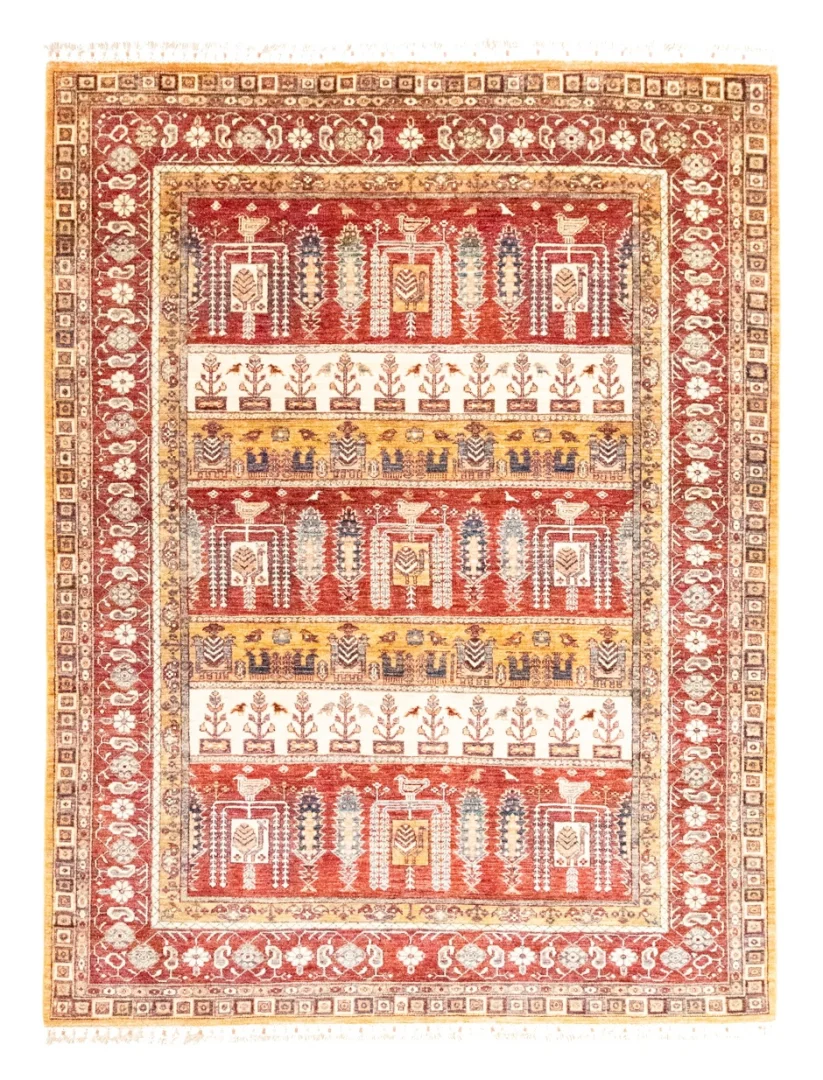 Ariana Ziegler Teppich 239 x 182 cm – Glänzende Schurwolle, Langlebig und Vielfältige Farben – Handgeknüpft, Perserteppich