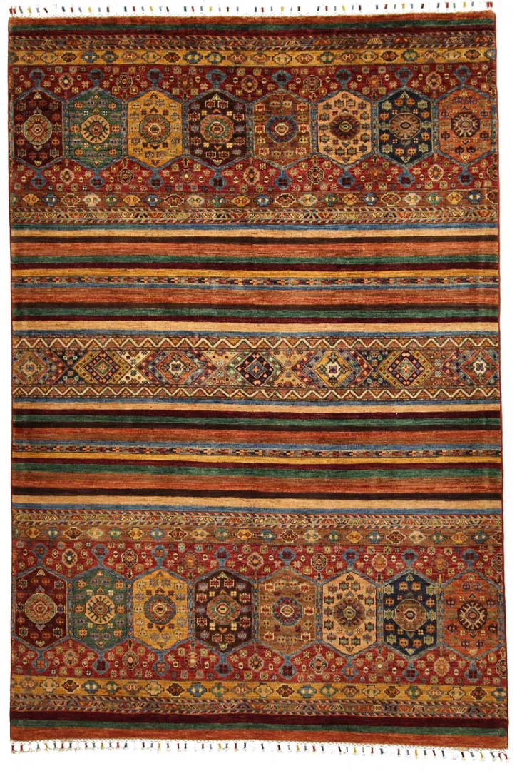 Ariana Ziegler Samarkand Teppich 247 x 168 cm - glänzende Schurwolle, langlebig und pflegeleicht, handgeknüpft, Perserteppich
