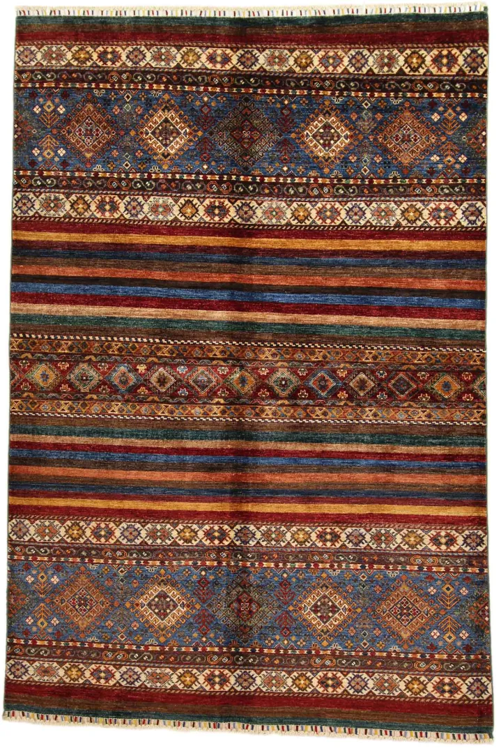 Ariana Ziegler Samarkand Teppich 250 x 170 cm - Hochwertige glänzende Schurwolle, ideal für stark frequentierte Räume, handgeknüpft, Perserteppich