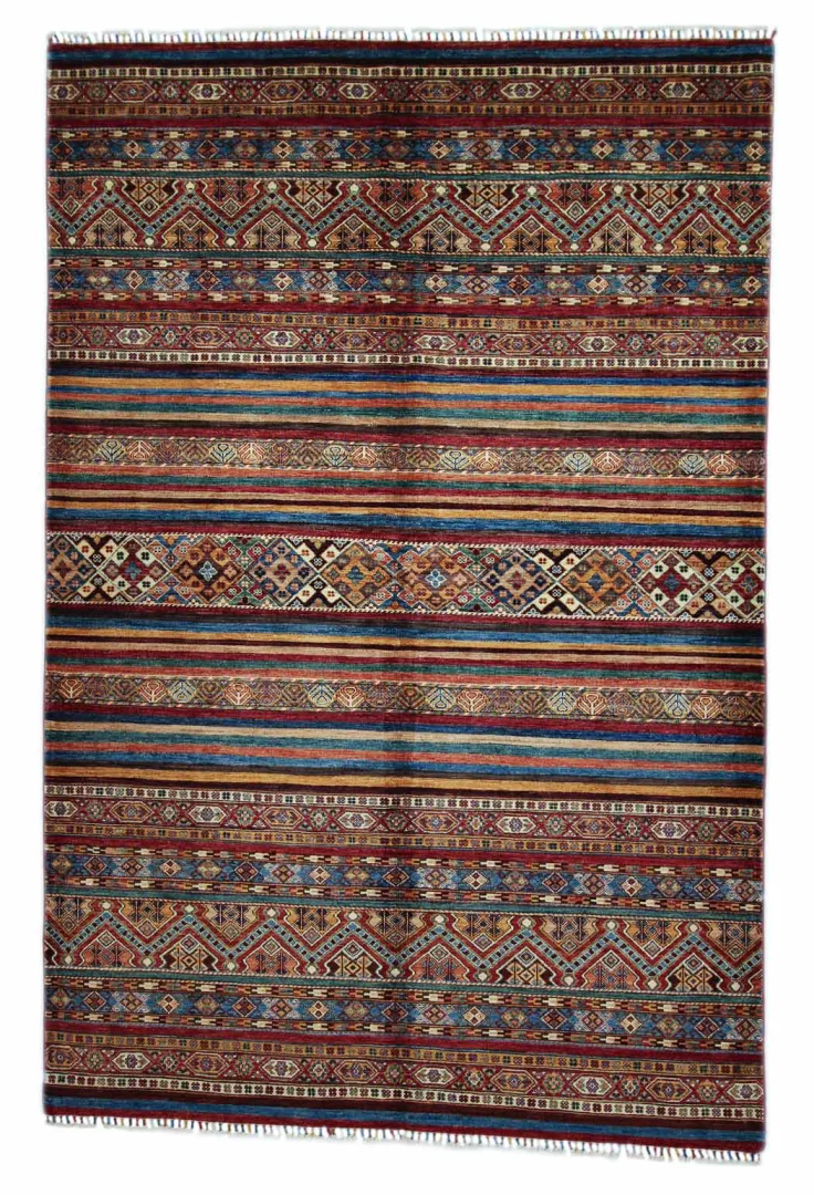 Ariana Ziegler Perserteppich 272 x 182 cm – glänzende Schurwolle, weich und langlebig, ideal für stark frequentierte Räume, handgeknüpft