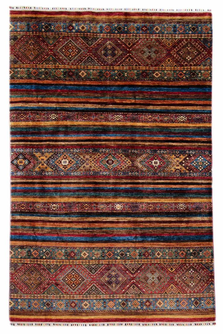Ariana Ziegler Teppich 278 x 183 cm - glänzende Schurwolle, langlebig und weich, ideal für stark frequentierte Räume - handgeknüpft, Perserteppich