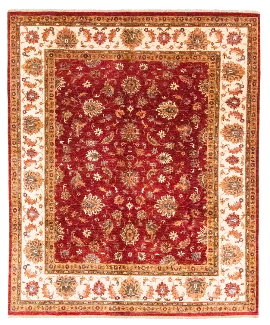 Ariana Ziegler Teppich 301 x 253 cm - glänzende Schurwolle, ideal für stark frequentierte Räume, handgeknüpft, Perserteppich