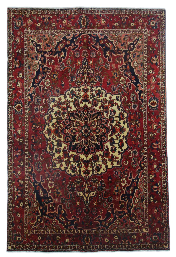 Bakhtiar Perserteppich 310 x 205 cm – 150.000-200.000 Knoten/m², widerstandsfähig mit Gartenmuster, handgeknüpft