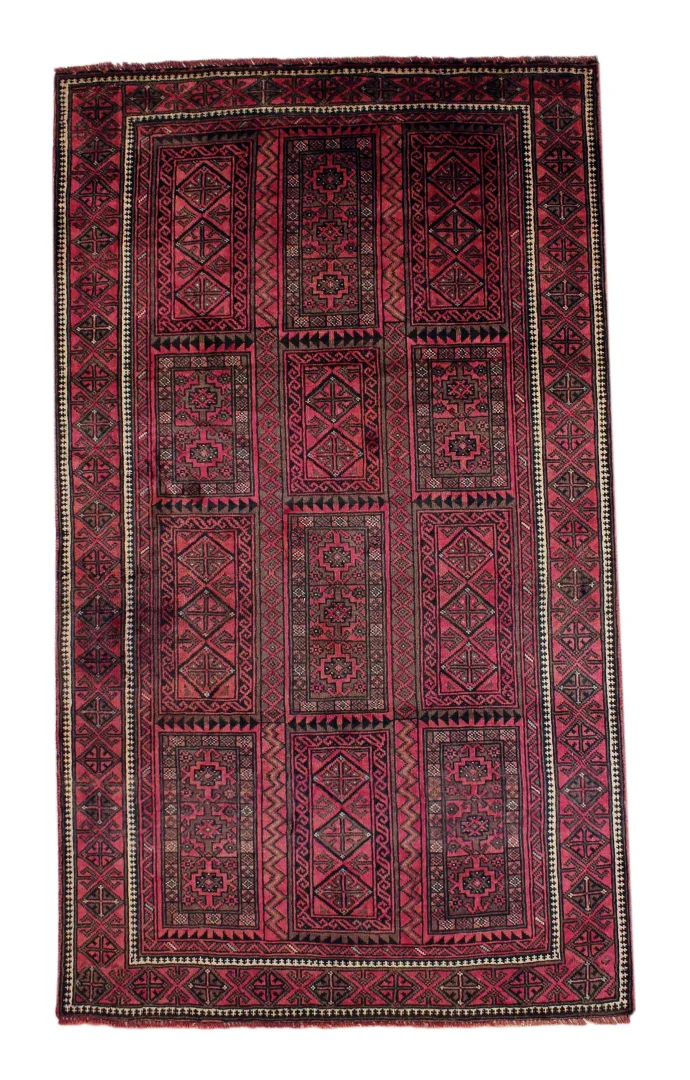 Belutsch Perserteppich 203 x 120 cm – Knotendichte 120.000 - 250.000 Knoten/m², traditionell handgeknüpft aus natürlicher Wolle