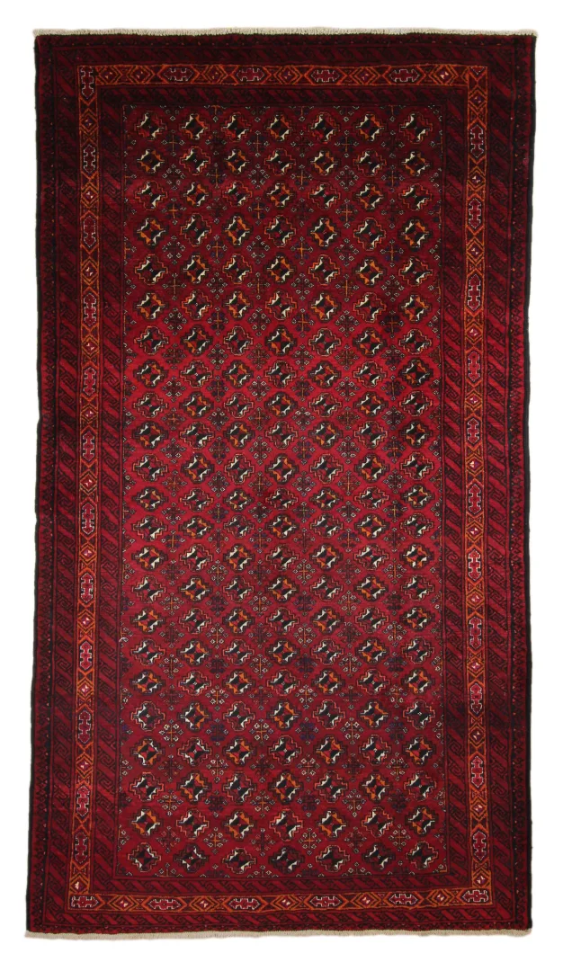 Balutsch Perserteppich 210 x 115 cm, Knotendichte: 120.000 - 250.000 Knoten/m², schmutzabweisend, ideal für Flure und Küchen, handgeknüpft, Perserteppich